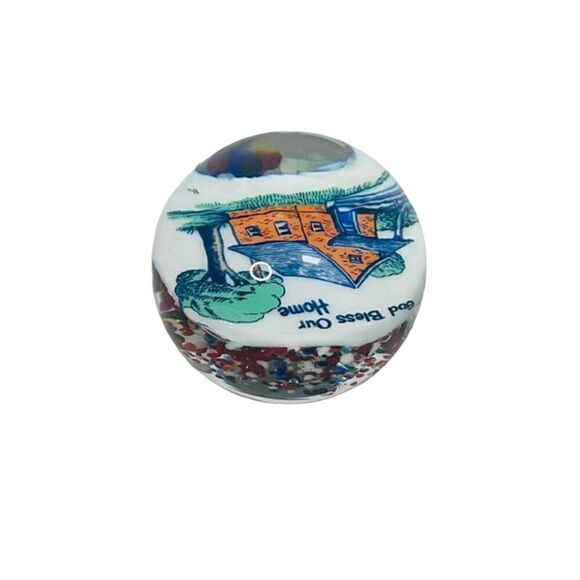 Tom Mosser Paperweight House "God Bless Our Home" - Picture 4 of 5